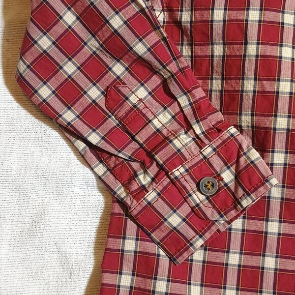 Hope & Henry / Long Sleeve Shirt / Kids Boys / Size XXS / Red Plaid / Button Dow - Picture 3 of 6